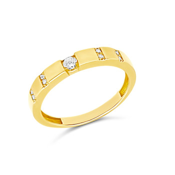 Arany Brill Köves Gyűrű (méret:57) AU 88818