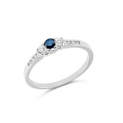 Fehérarany Brill Köves Gyűrű (méret:53) AU 88813