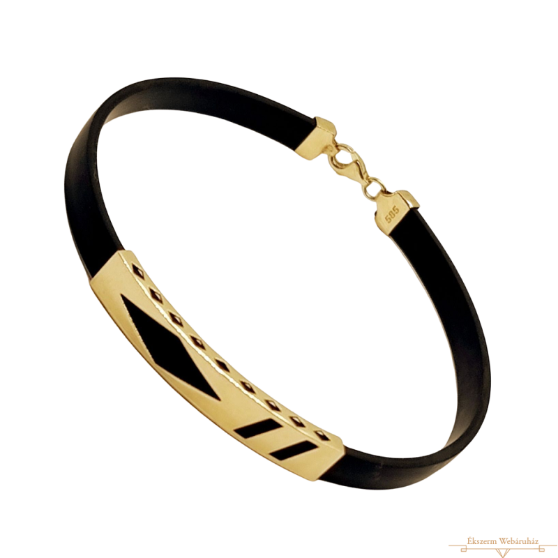 Arany Kaucsuk (méret:20,5) Karkötő SC 86203