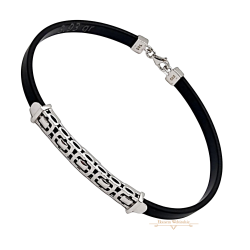 Fehérarany Kaucsuk Karkötő (méret:20) AU 85956