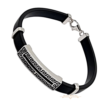 Fehérarany Kaucsuk Karkötő (méret:20,5) AU 85721