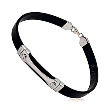 Fehérarany Kaucsuk Karkötő (méret:20,5) AU 85722