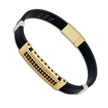 Arany Kaucsuk (méret:21,5) Karkötő AU 73663