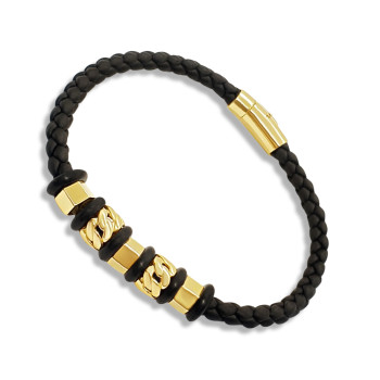 Arany Kaucsuk (méret:20,5) Karkötő AU 84551