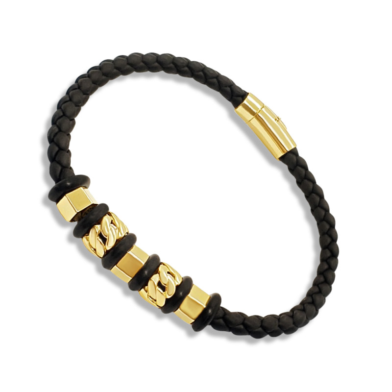 Arany Kaucsuk (méret:20,5) Karkötő SG 84551