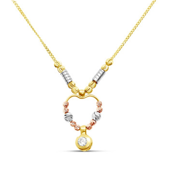 Arany Lánc Szív Medállal (Méret:42) AU 90566