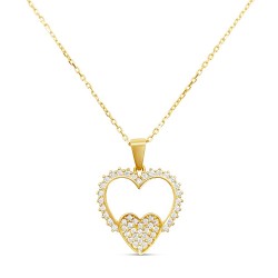 Arany Lánc Szív Medállal (Méret:42-44) AU 90589