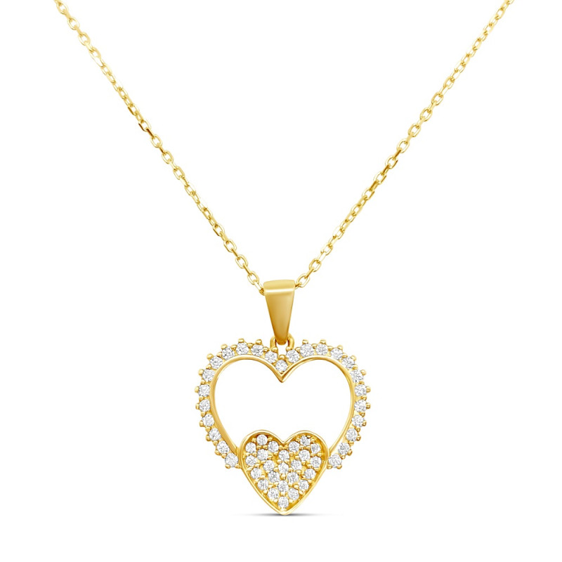 Arany Lánc Szív Medállal (Méret:42-44) AU 90589