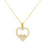 Arany Lánc Szív Medállal (Méret:42-44) AU 90589