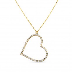 Arany Lánc Szív Medállal (Méret:43-45) AU 90204