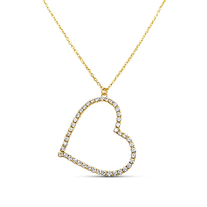 Arany Lánc Szív Medállal (Méret:43-45) AU 90204