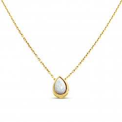 Arany Lánc Opál Köves Medállal (méret:42-44) AU 90385