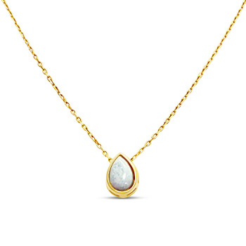 Arany Lánc Opál Köves Medállal (méret:42-44) AU 90385