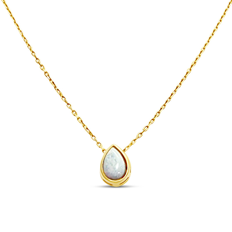 Arany Lánc Opál Köves Medállal (méret:44) AU 90385