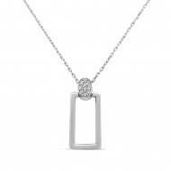 Fehérarany Lánc Medállal (méret:42-45) AU 89627