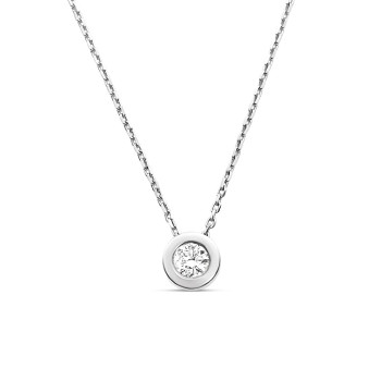 Fehérarany Brill Köves Lánc (méret:41) AU 88826