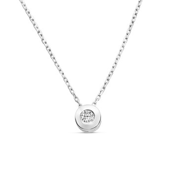 Fehérarany Brill Köves Lánc (méret:45) AU 88825