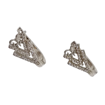 Ezüst Francia Kapcsos Fülbevaló EL 129308