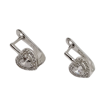 Ezüst Francia Kapcsos Gyermek Fülbevaló AD 138915