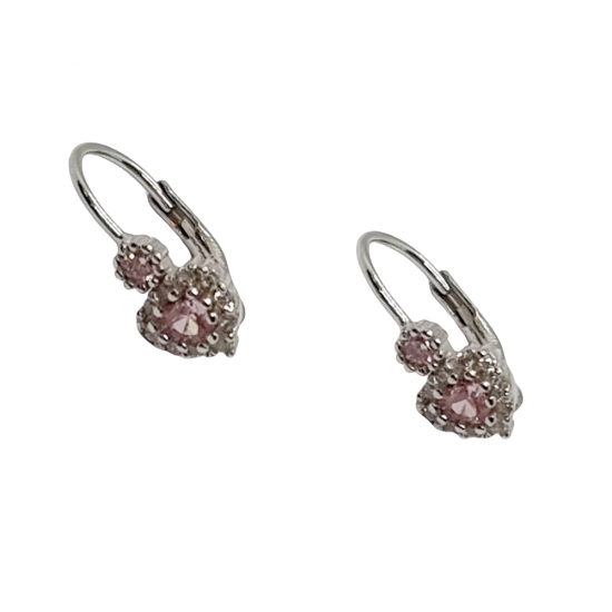 Ezüst Hagyományos Kapcsos Gyermek Fülbevaló AD 138923