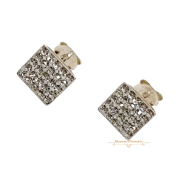 Ezüst Kristályos Stekkeres Fülbevaló SC 132635