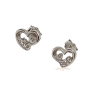 Ezüst Szív Stekkeres Fülbevaló EE 121211