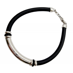 Ezüst-Kaucsuk (méret:21) Karkötő VA 139287