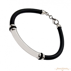 Ezüst-Kaucsuk (méret:21,5) Karkötő VA 135449