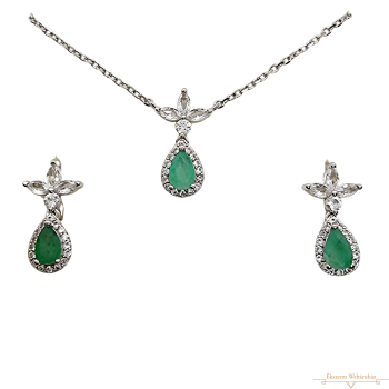 Ezüst Valódi Köves Garnitúra SC 135243