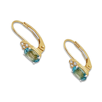 Arany Brill és Topáz Köves Fülbevaló AU 83775