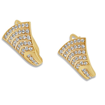 Arany Hagyományos Kapcsos Fülbevaló AU 85675