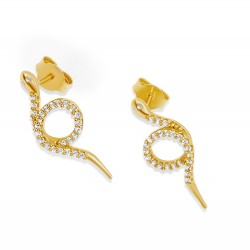 Arany Kígyó Stekkeres Fülbevaló AU 91022