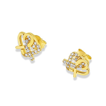 Arany Szív Stekkeres Fülbevaló AU 88203