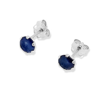 Fehérarany Fülbevaló Zafír Kővel AU 93468