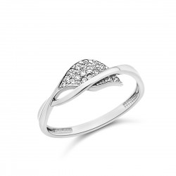 Fehérarany Gyűrű (méret:56) AU 25405