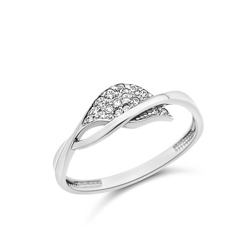 Fehérarany Gyűrű (méret:56) AU 25405