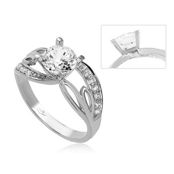 Fehérarany Gyűrű (méret:58) AU 91250