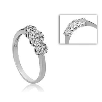 Fehérarany Gyűrű (méret:53) AU 92807