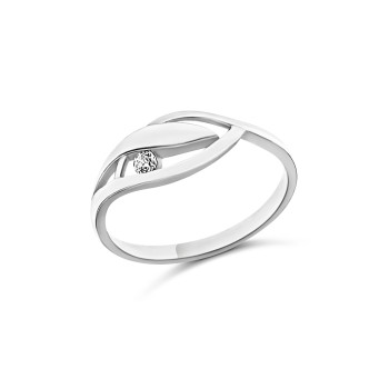 Fehérarany Gyűrű (méret:57) AU 32999