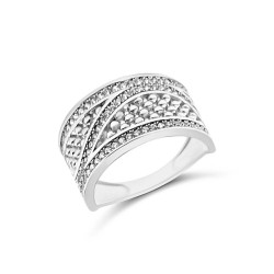 Fehérarany Gyűrű (méret:58) AU 60513