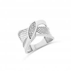 Fehérarany Gyűrű (méret:55) AU 60516