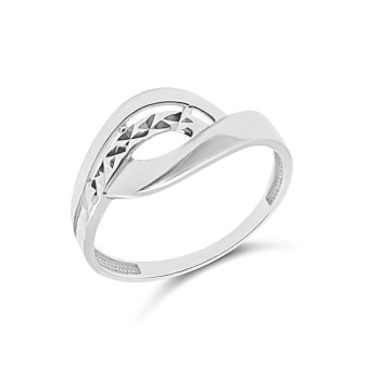 Fehérarany Gyűrű (méret:58) AU 83349