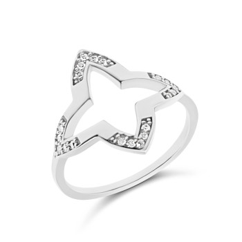 Fehérarany Gyűrű (méret:57) AU 85358