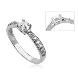 Fehérarany Gyűrű (méret:58) AU 93112