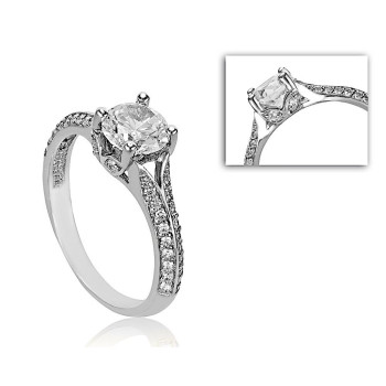 Fehérarany Gyűrű (méret:54) AU 93123