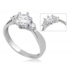 Fehérarany Gyűrű (méret:58) AU 94252