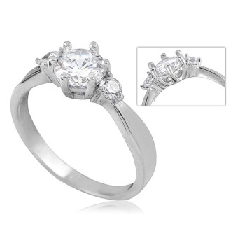 Fehérarany Gyűrű (méret:58) AU 94252