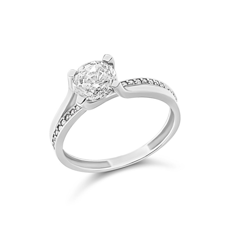 Fehérarany Gyűrű (méret:62) AU 95254