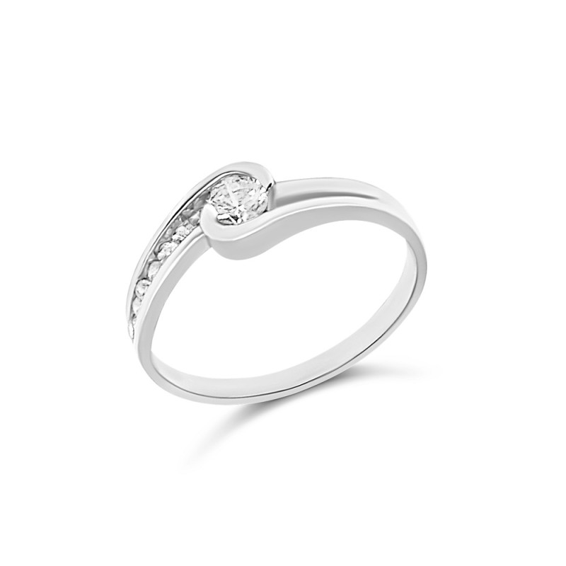 Fehérarany Gyűrű (méret:62) AU 95282