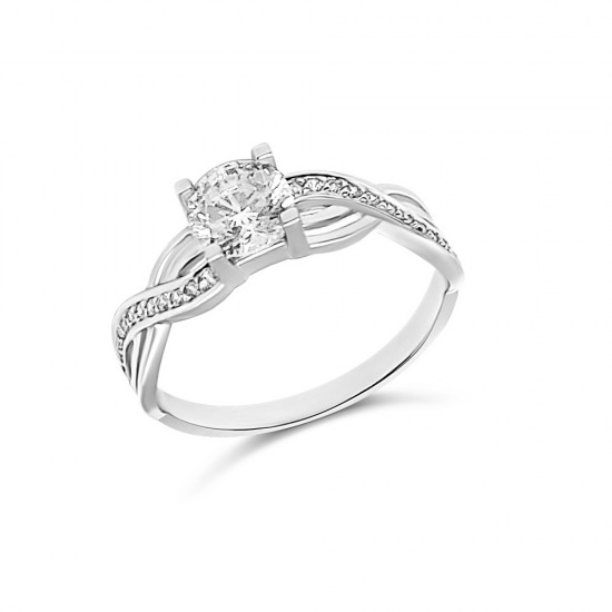 Fehérarany Gyűrű (méret:58) AU 95305